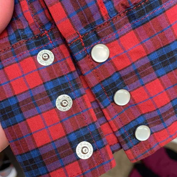 90’s vintage wrangler men’s sz L pearl snap shirt - Picture 4 of 5